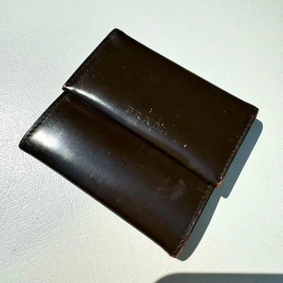 Prada mini chocolate brown coin pouch - Picture 1 of 10